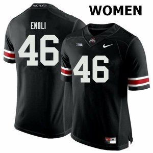Women's Ohio State Buckeyes #46 Madu Enoli Black Nike NCAA College Football Jersey Holiday QLP2044QO